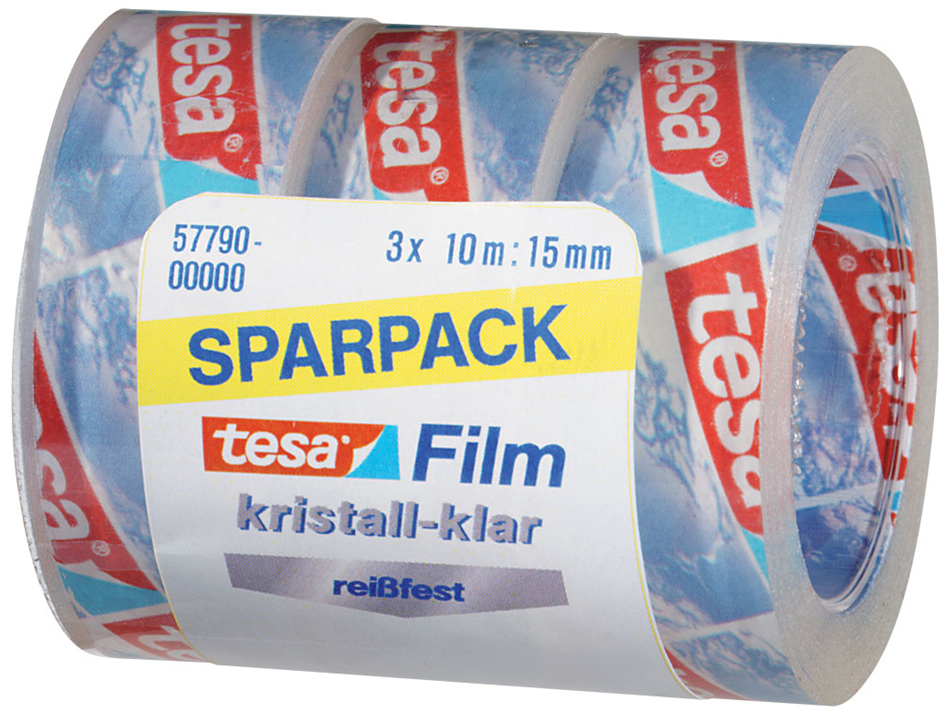 tesa Film, kristall-klar, 10-er Pack, 15 mm x 33 m