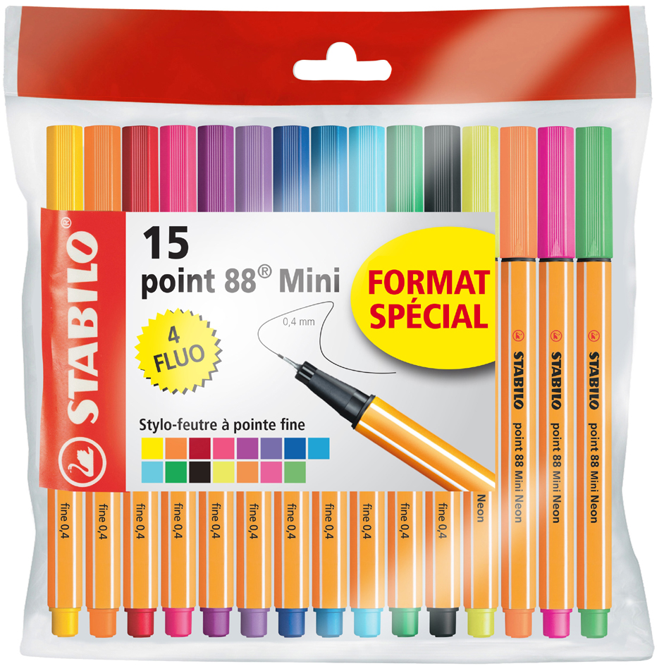 STABILO Fineliner point 88 Mini, 15er Ecopack