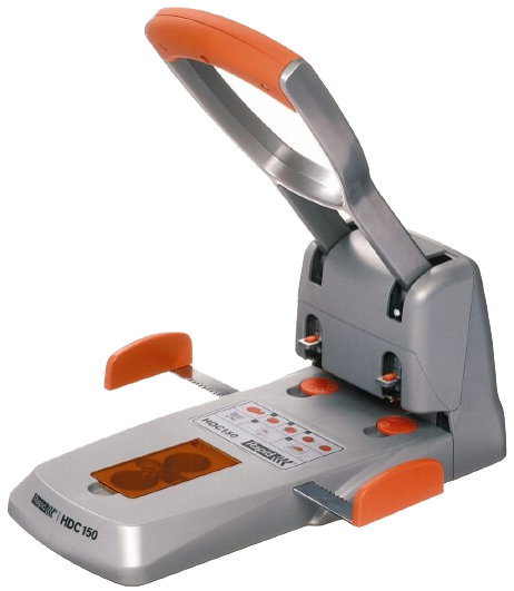 Rapid Registraturlocher Supreme HDC150/2, silber/orange