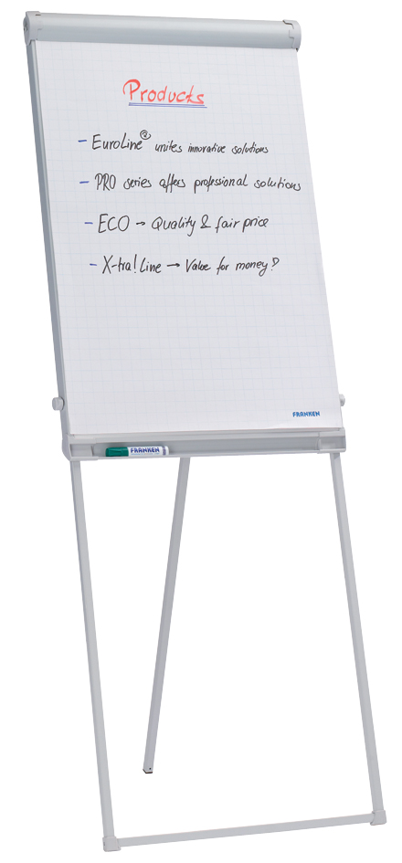 FRANKEN Flipchart Standard, 670 x 950 mm, hellgrau