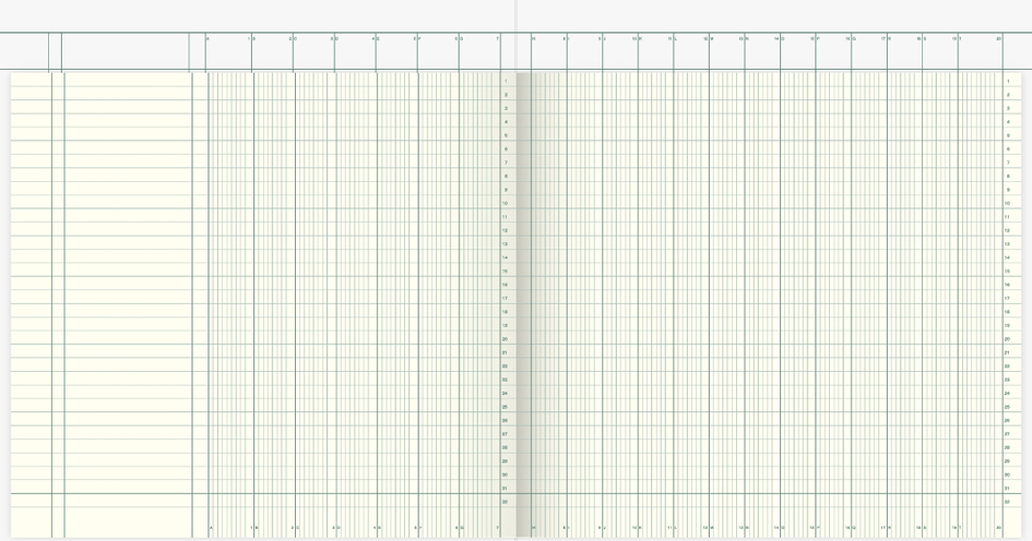 KÖNIG & EBHARDT Spaltenbuch DIN A4, 20 Spalten, 40 Blatt