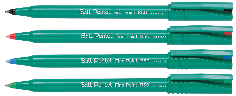 Pentel Tintenroller Ball Pentel R50, schwarz - Recycology