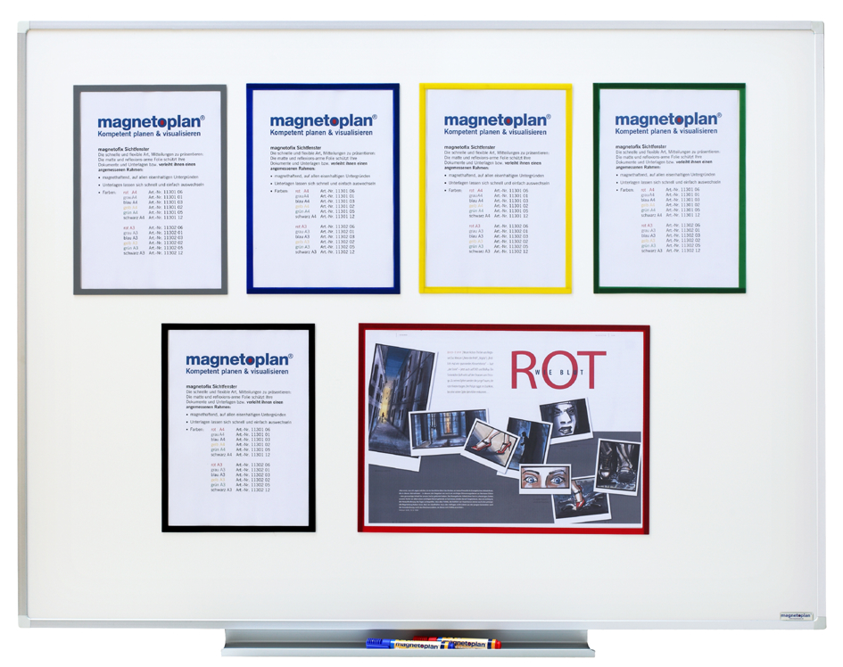 magnetoplan Magnetrahmen magnetofix, A3, rot