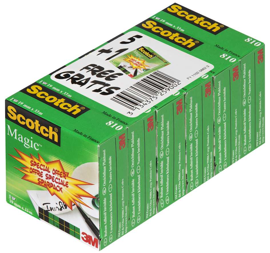 Scotch Klebefilm Magic 810, 19 mm x 33 m, 24 Rollen