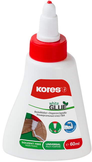 Kores Bastelkleber ´whiteGLUE´, lösungsmittelfrei, 500 g