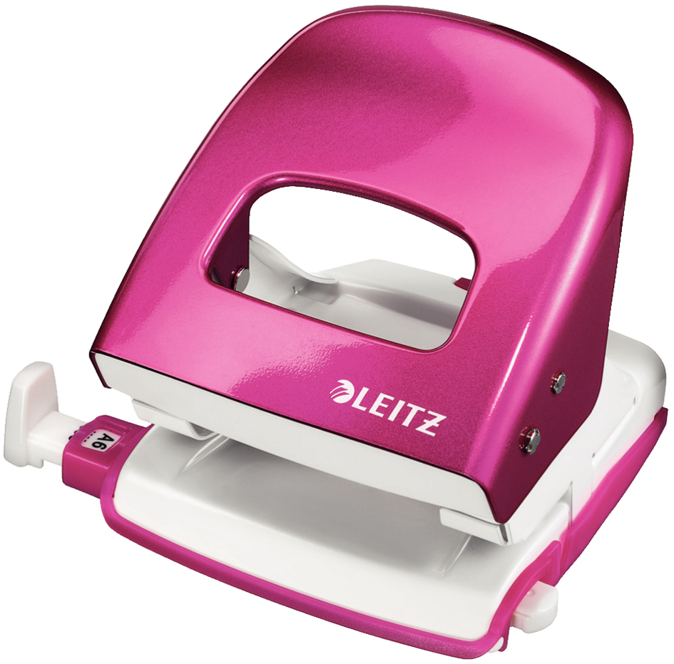 LEITZ Locher Nexxt 5008, pink-metallic, im Karton