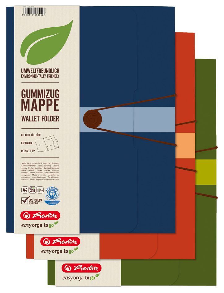 herlitz Sammelmappe easy orga to go green, A4, dunkelblau