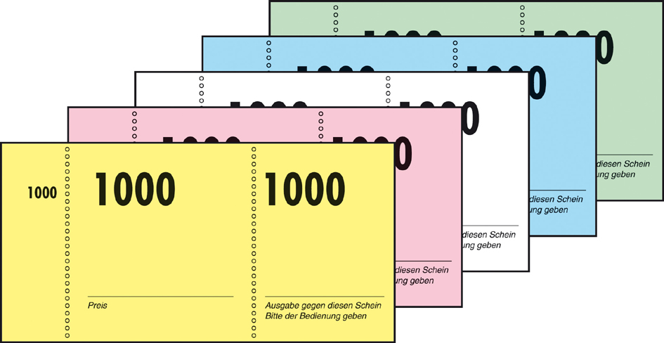 sigel Nummernblock 1-100, 105 x 50 mm, 100 Blatt