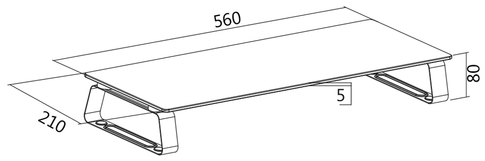 LogiLink Monitorständer, Stahl/Glas, silber