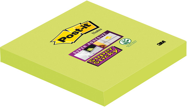 Post-it Haftnotizen Super Sticky Notes, 76 x 76 mm, lindgrün