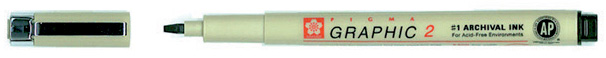 SAKURA Grafikstift PIGMA GRAPHIC 2, schwarz