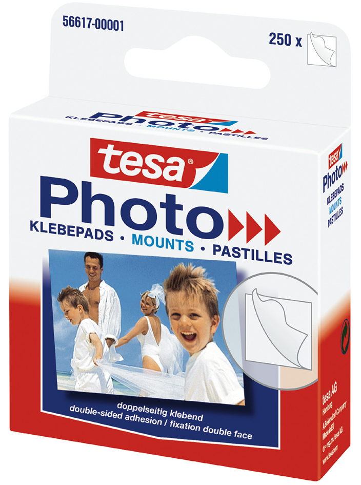 tesa Photo Foto-Klebepads, weiß, beidseitig klebend