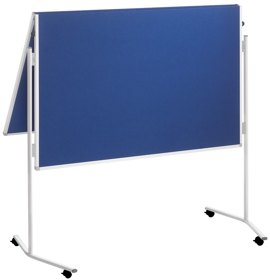 FRANKEN Moderationstafel ECO, 2x 750 x 1.200 mm, Filz, blau