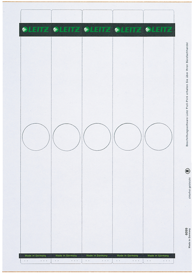 LEITZ Ordnerrücken-Etikett für Hängeordner, 34 x 279 mm