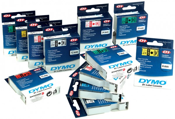 DYMO D1 Schriftbandkassette schwarz auf blau 9 mm/7,0 m