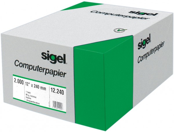 sigel DIN-Computerpapier endlos, 240 mm x 12´ (30,48 cm)