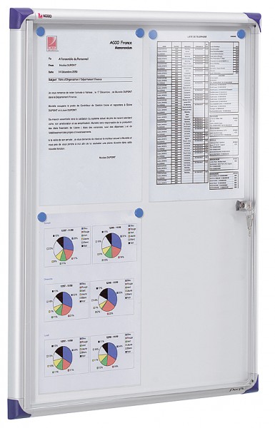 nobo Schaukasten, extraflach, Metall-Rückwand, 9 x DIN A4