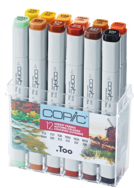 COPIC Profi Marker, 12er Set Herbstfarben