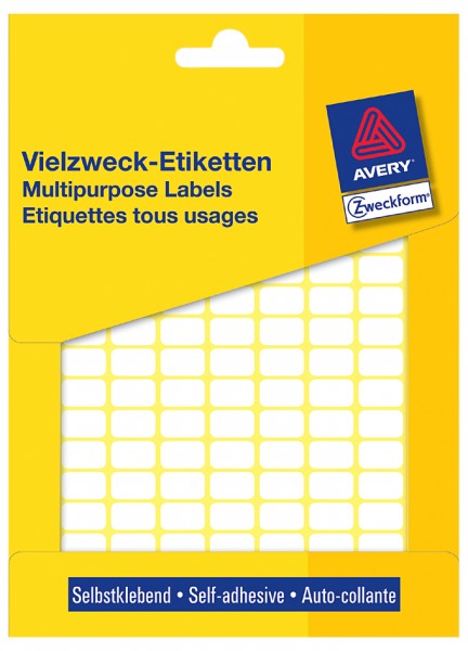 AVERY Zweckform Vielzweck-Etiketten, 66 x 38 mm, weiß, FP