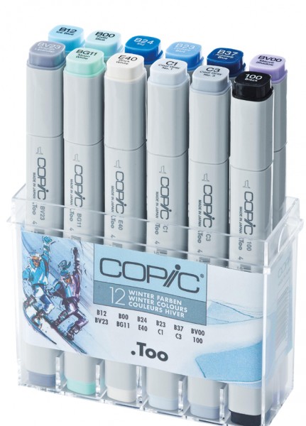 COPIC Profi Marker, 12er Set Winterfarben