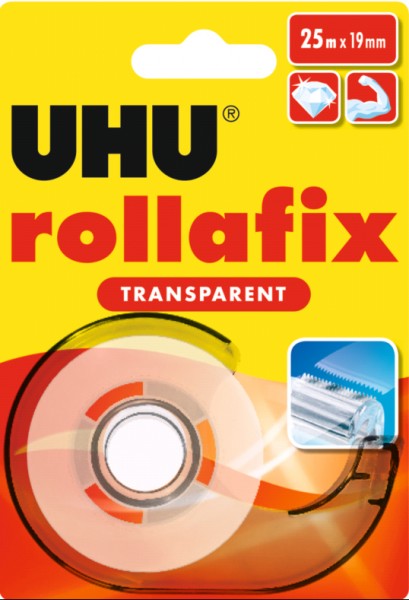 UHU Klebefilm rollafix transparent, inkl. Handabroller