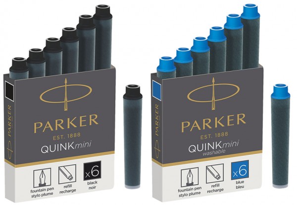 PARKER Tintenpatronen QUINKmini, schwarz, permanent