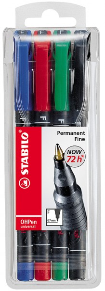 STABILO Folienstift OHPen universal, permanent, 6er Etui