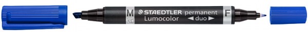 STAEDTLER Lumocolor Permanent-Marker duo, blau