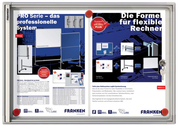 FRANKEN Schaukasten X-tra!Line, 4 x DIN A4, Innenbereich