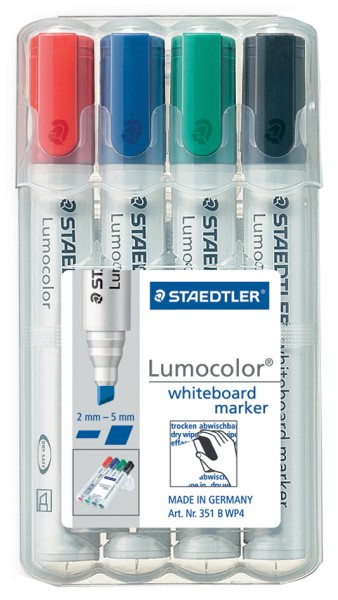 STAEDTLER Lumocolor Whiteboard-Marker 351B, 4er Etui