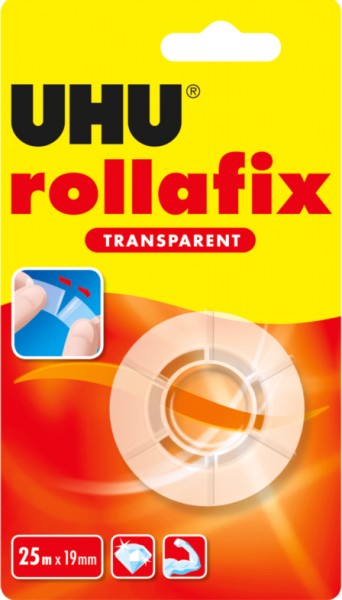 UHU Klebefilm rollafix transparent, 19 mm x 25 m