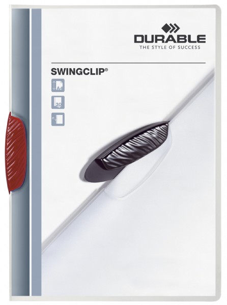 DURABLE Klemmhefter SWINGCLIP, DIN A4, Clip rot