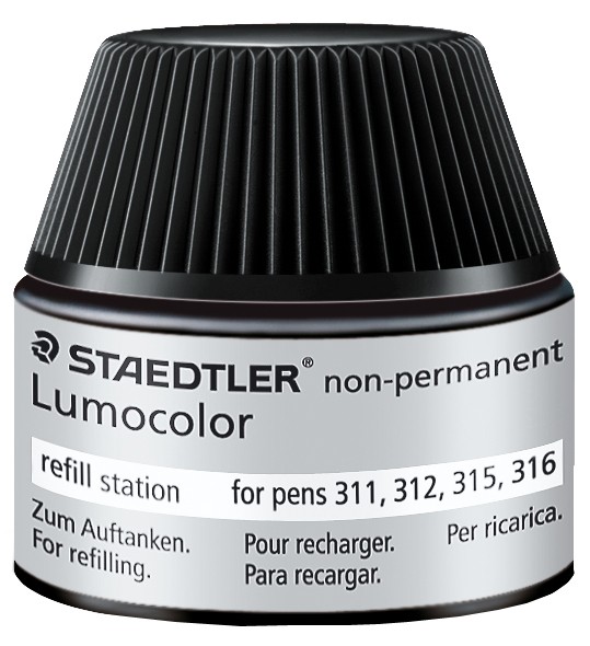 STAEDTLER Lumocolor Refill Station permanent, schwarz